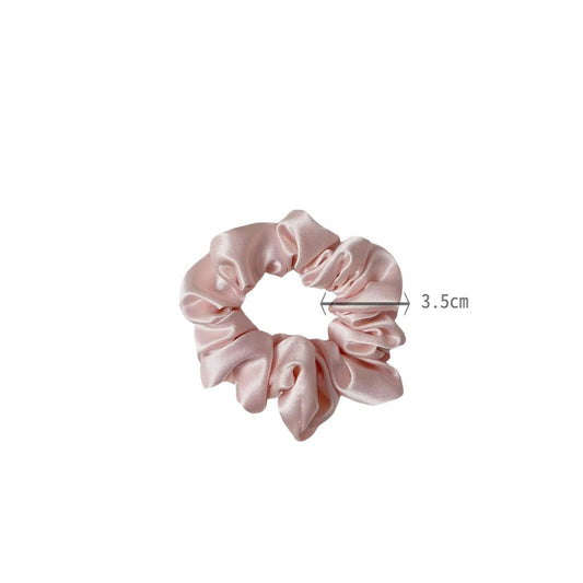 small silk pink scrunchie