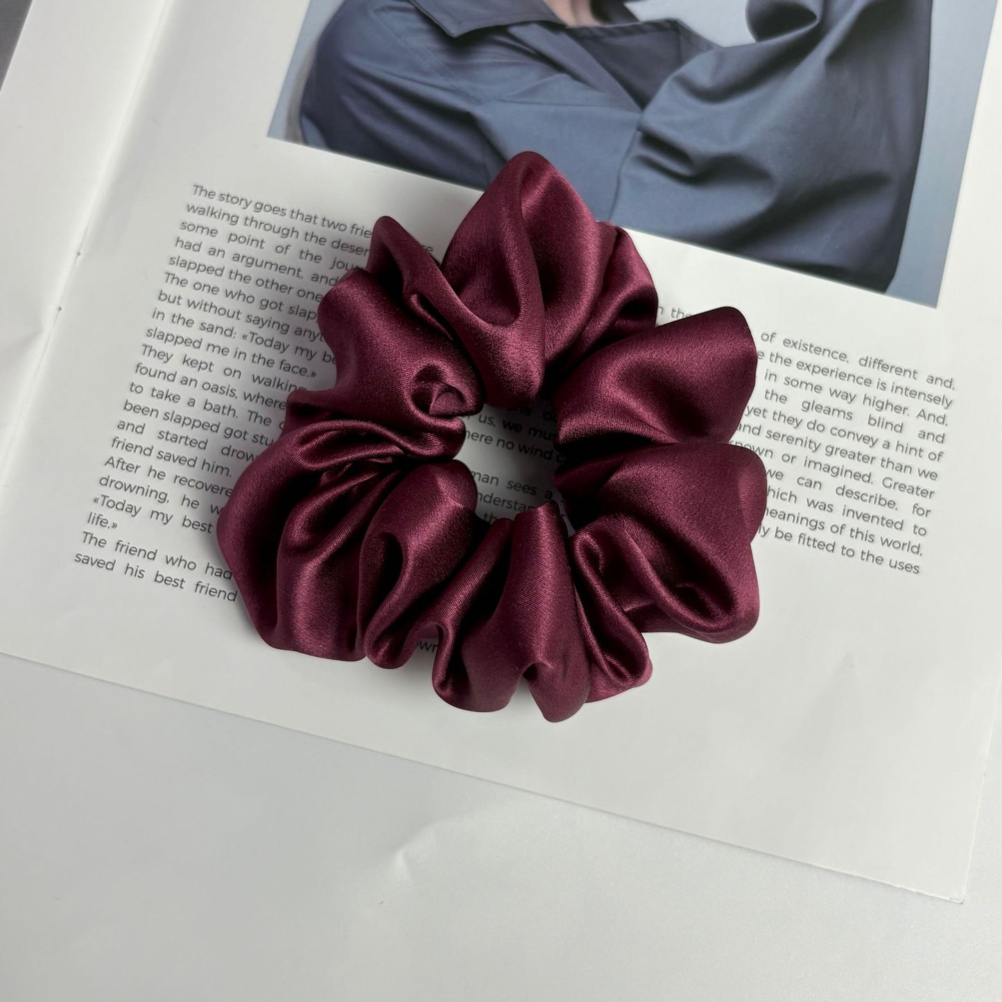 L- Classic Silk Hair Scrunchies
