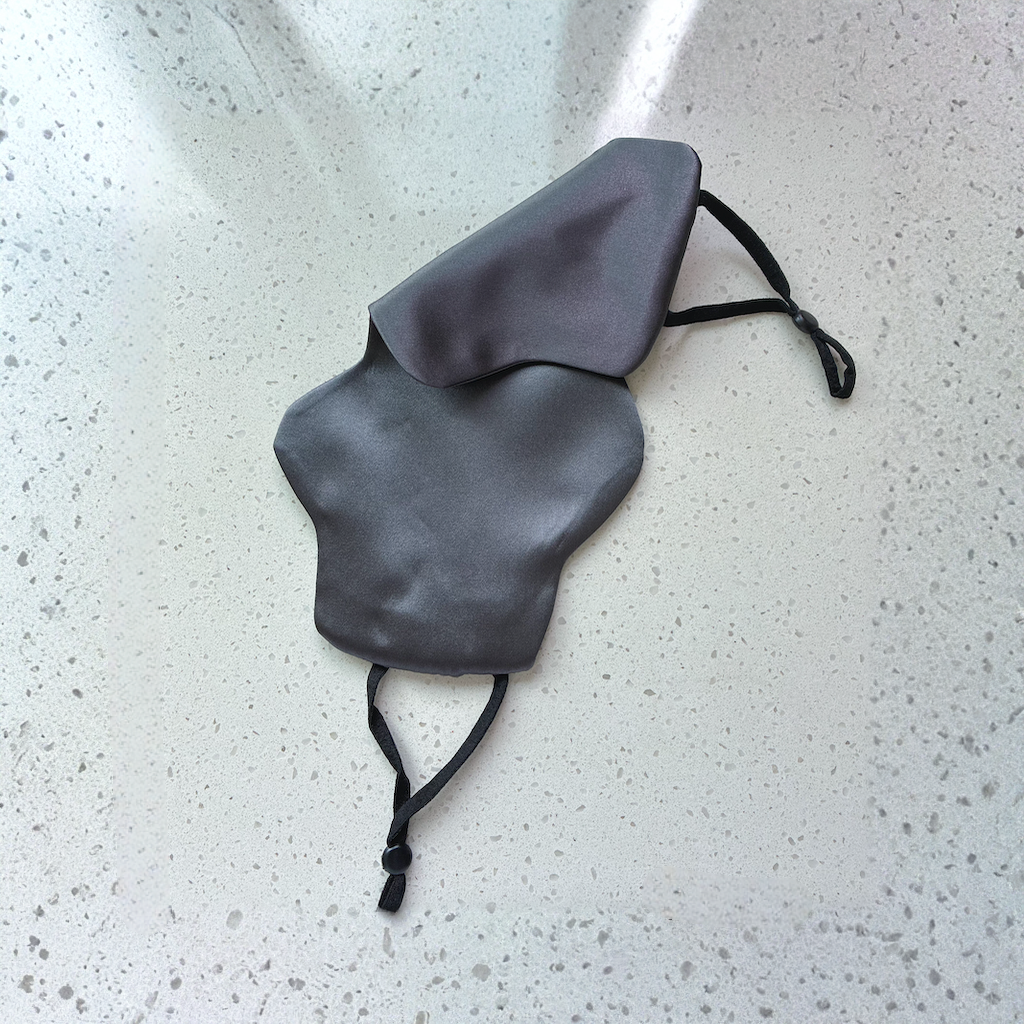 Classic 25 Momme Double-Sided Silk Sleep Mask, Large Size, Cooling & Breathable, Adjustable Ear Straps