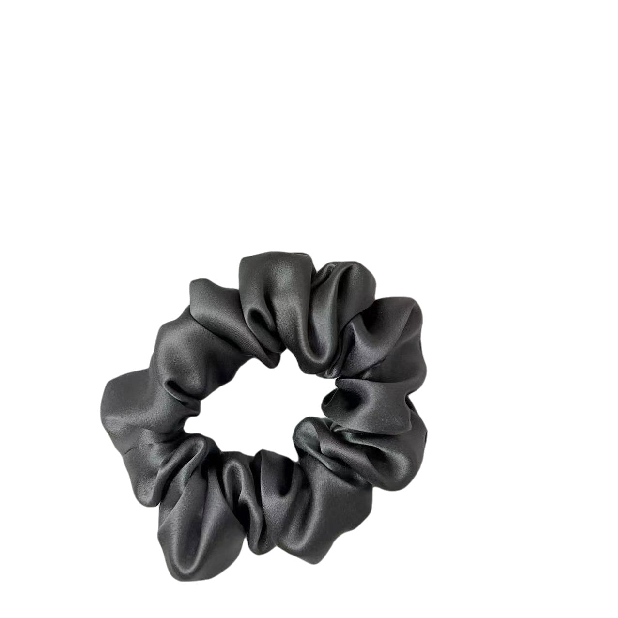 Black satin scrunchie