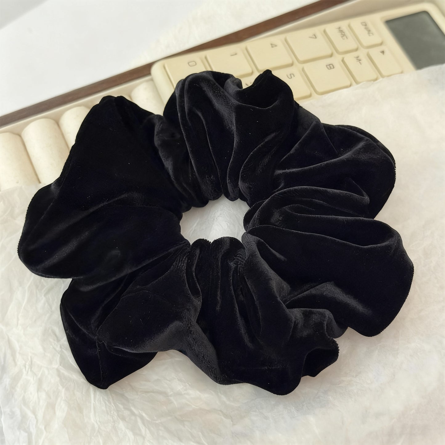 Black velvet scrunchie