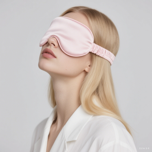 pink satin eye mask