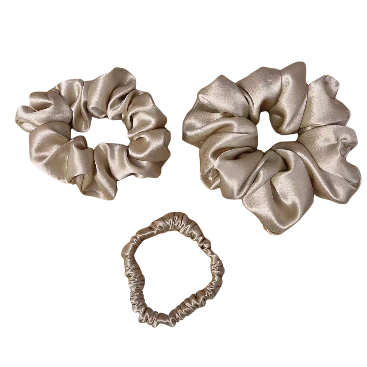 Three satin scrunchies