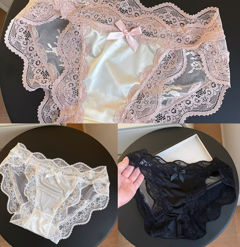 sexy lace satin underwear