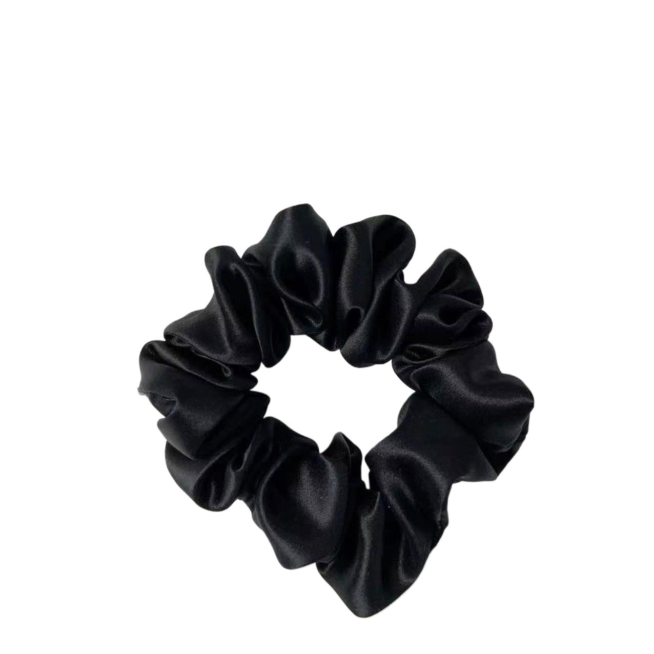 Black silk scrunchie