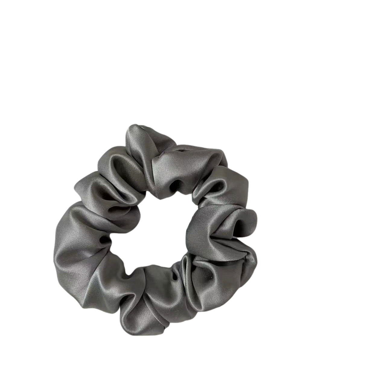 small gray scrunchie