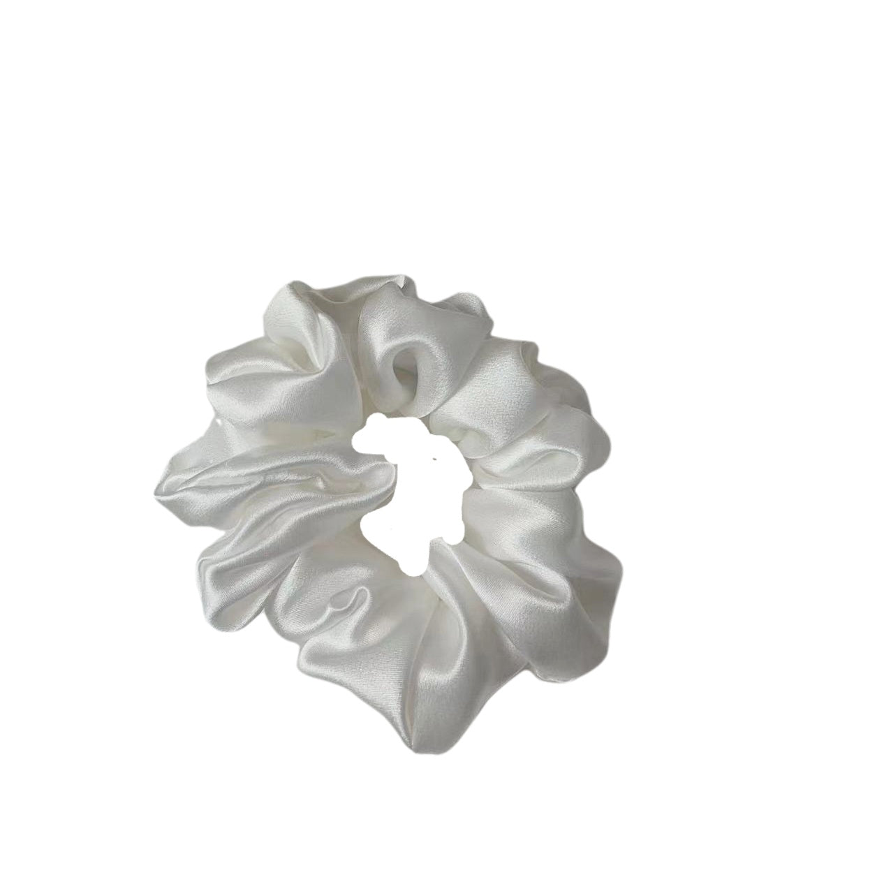 White silk scrunchie