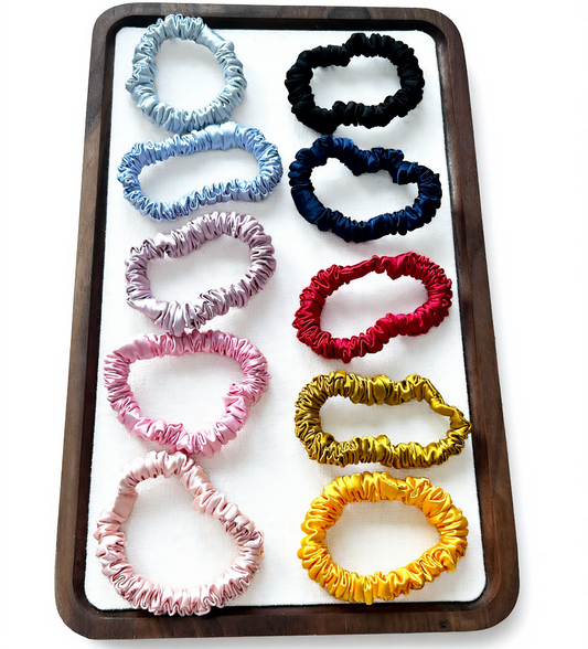 Set of colorful scrunchies