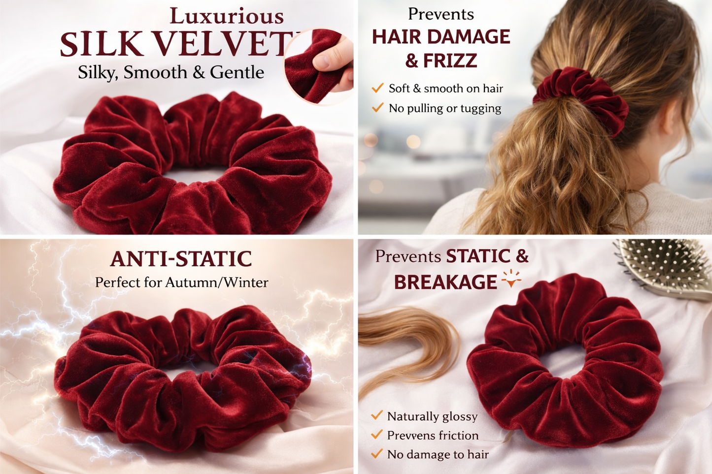 Luxury Silk Velvet Hair Scrunchie