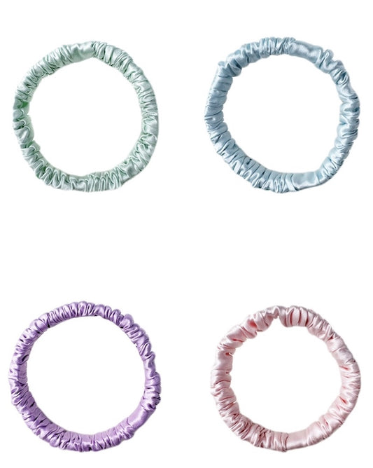 small hair scrunchies hair ties set of 4