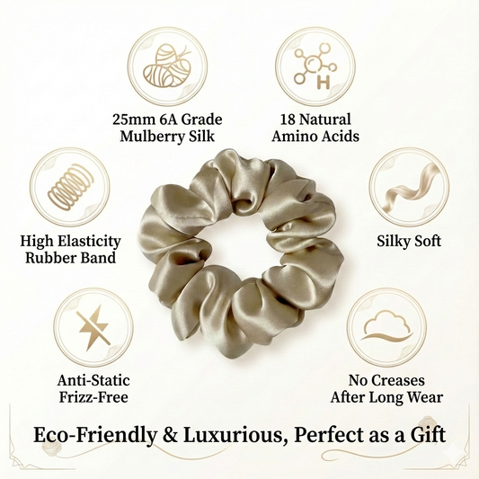 M-Classic Silk Hair Scrunchies