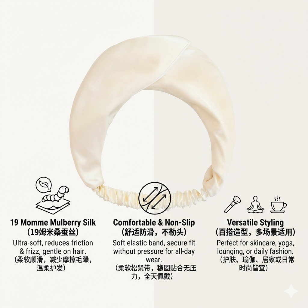 Silk Headband-silk hair band