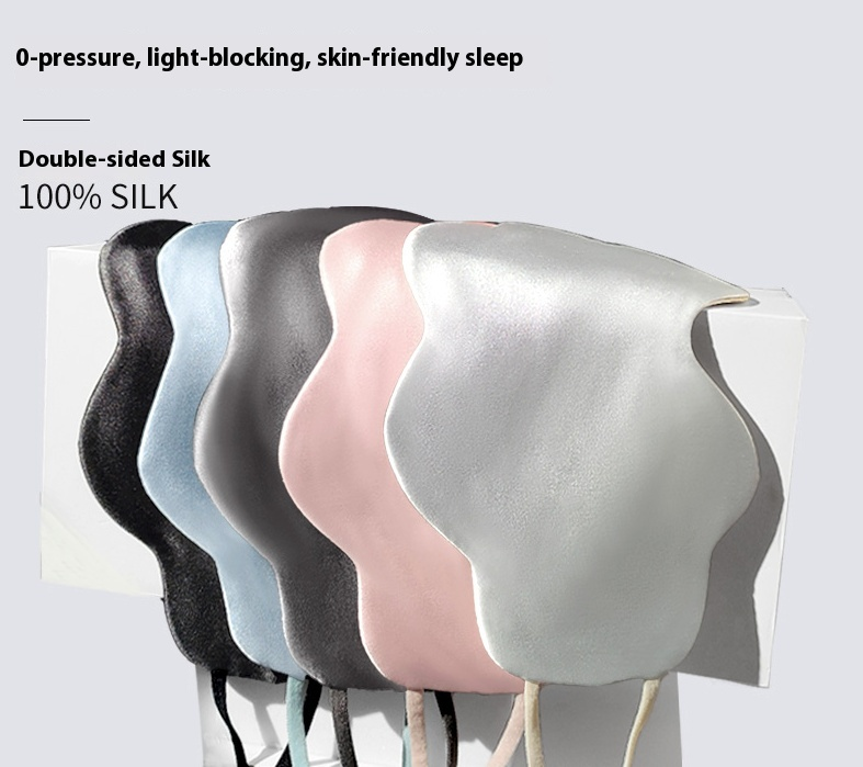 Ultra Thin-Silk Sleep Eye Mask,Adjustable Ear Straps